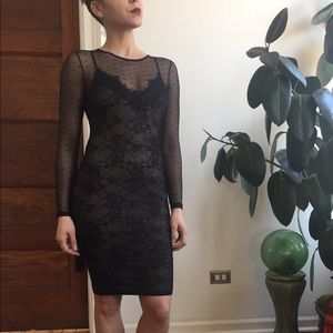 Sexy lace body con dress